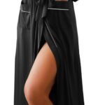 Women Kimono Robes Full Length Knit Bathrobe Lightweight Soft Sleepwear V-neck Casual Ladies Loungewear S-XXL