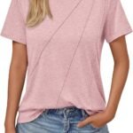 Womens Summer Tops Workout Shirts Beach Vacation Outfits Business Tshirts Dressy Fashion Spring Clothes