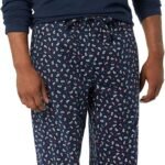 Mens Flannel Pant and Long-Sleeve T-Shirt Pajama Set